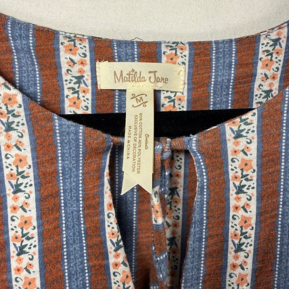 Matilda Jane Heart to Heart Pasture Floral Dress Women’s Medium Blue Boho - Picture 6 of 9